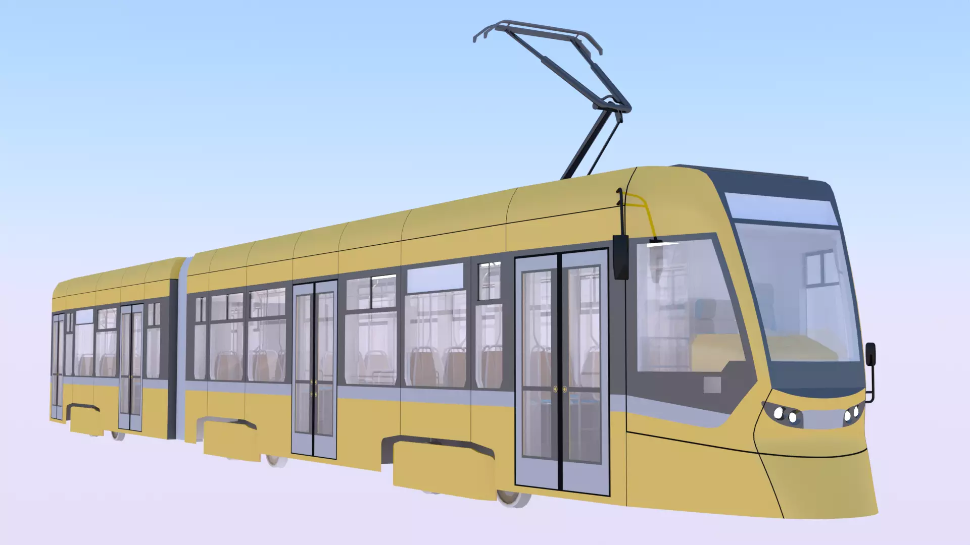 Tram Stadler 3D model_1
