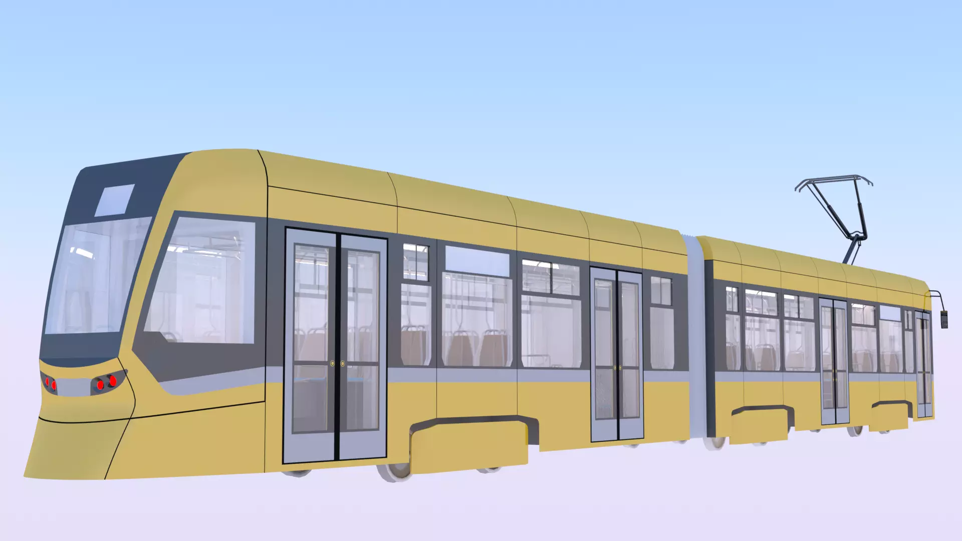 Tram Stadler 3D model_9