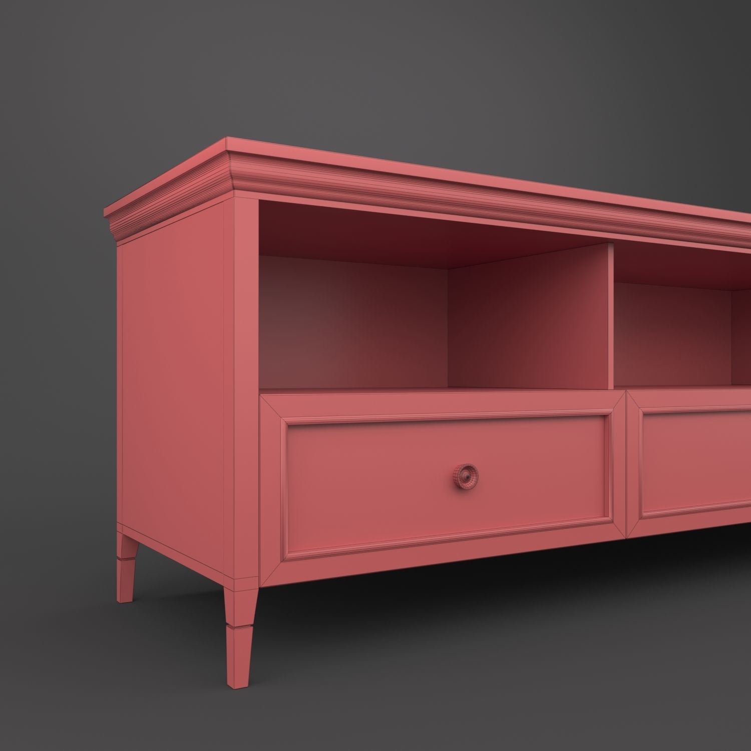 tv stand 1 3D model_2