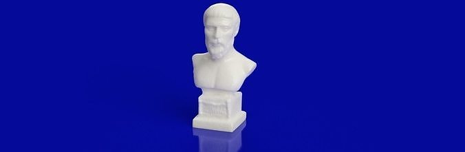 Pythagoras 3d model bust of person 3D print model