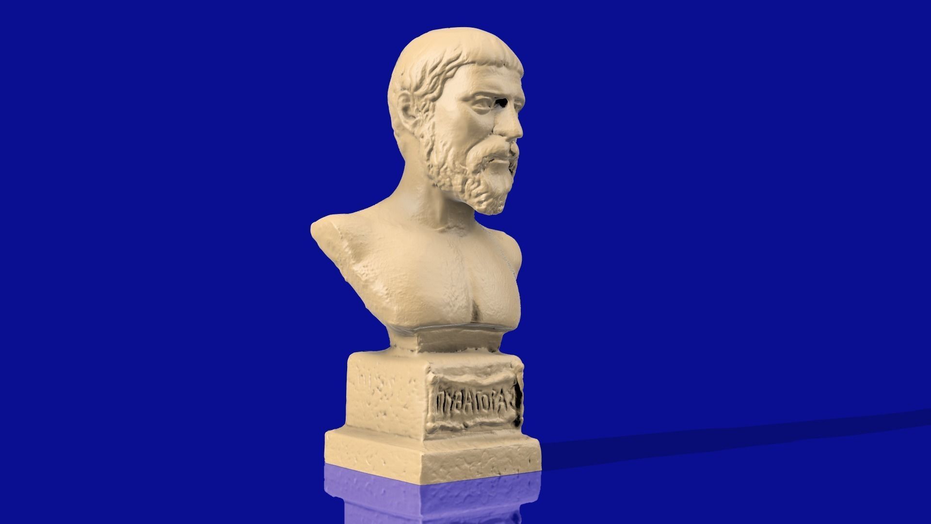 Pythagoras 3d model bust of person 3D print model_7