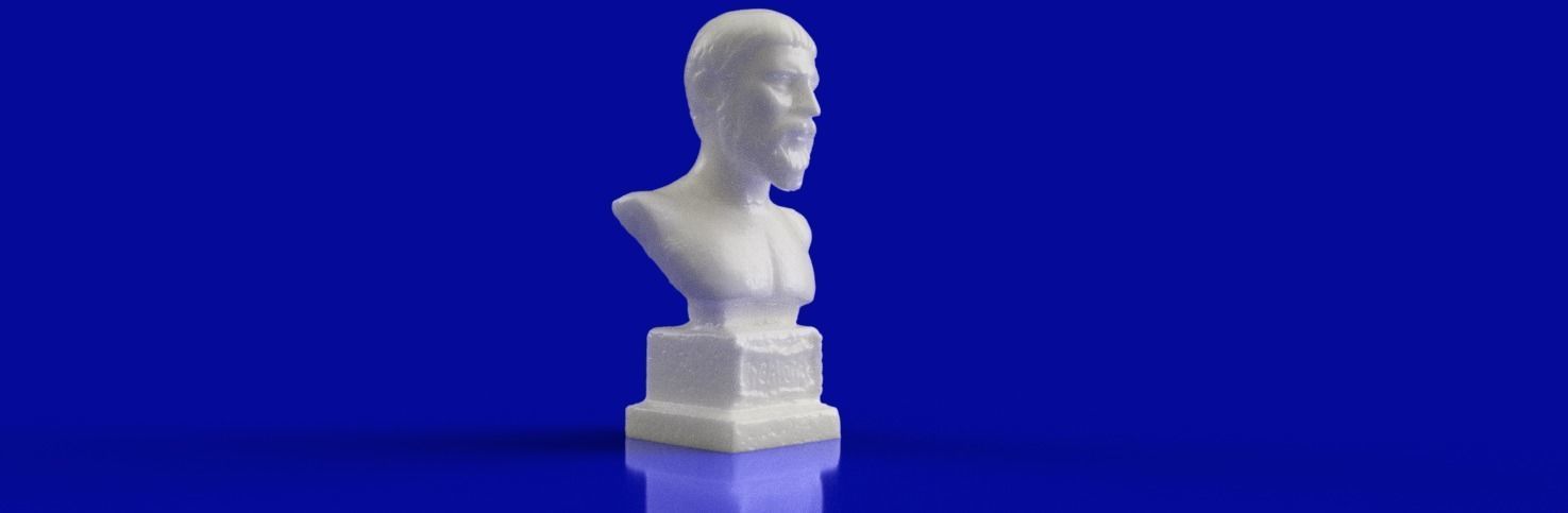 Pythagoras 3d model bust of person 3D print model_3