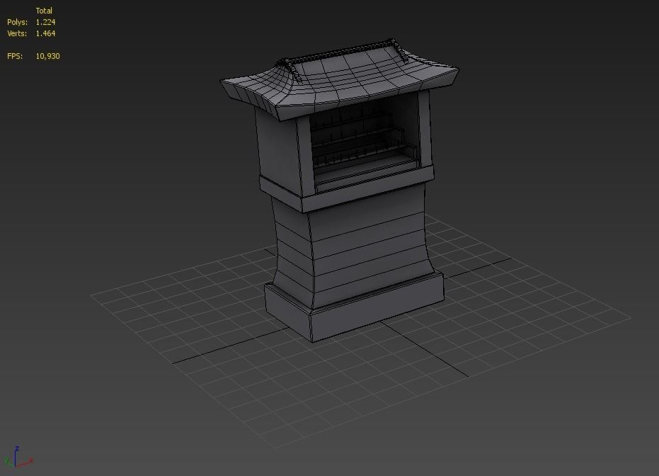 4K Japanese Kyoto Shrine - Fushimi Inari Taisha - Mitsurugisha Low-poly 3D model_15