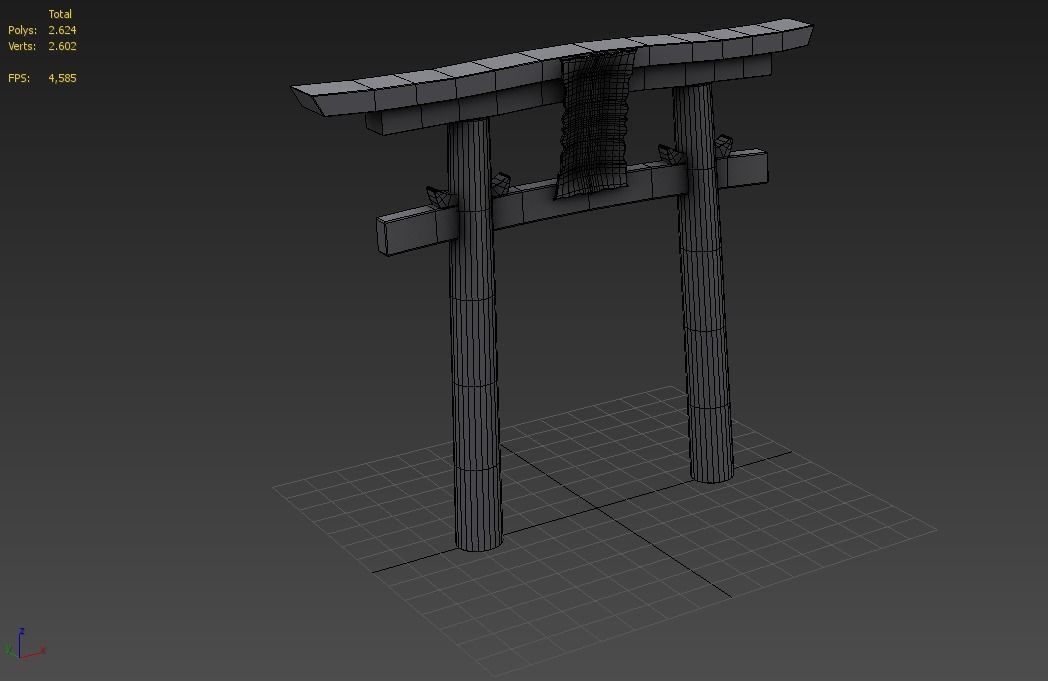 4K Japanese Kyoto Shrine - Fushimi Inari Taisha - Mitsurugisha Low-poly 3D model_21