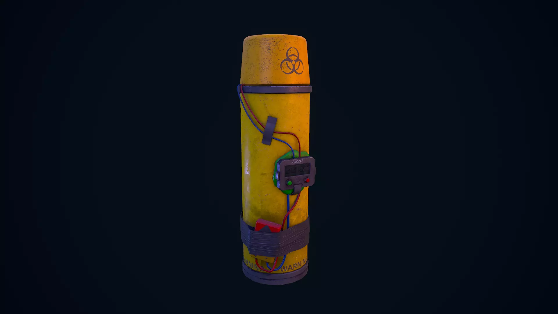 Homemade Gas bomb Low-poly 3D model