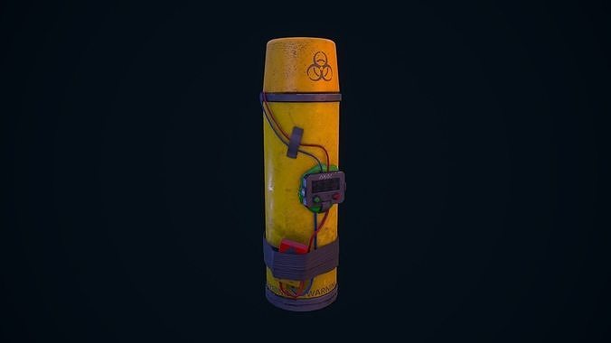 Homemade Gas bomb Low-poly 3D model
