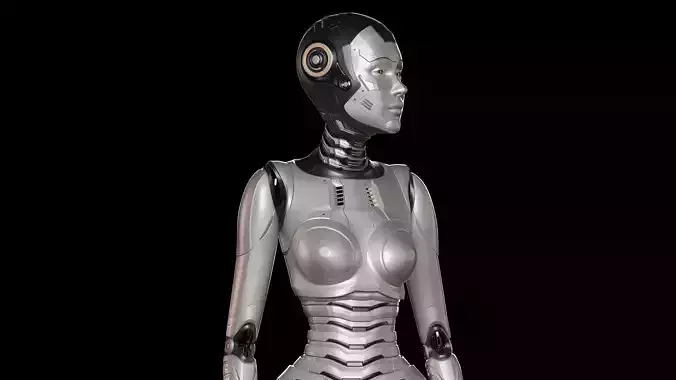 SCI - FI ROBOT WOMAN RIGGED STANDARD EDITION 3D model
