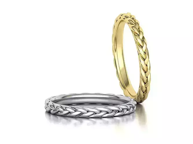 Braided Stackble Ring printable 3dmodel 3D print model