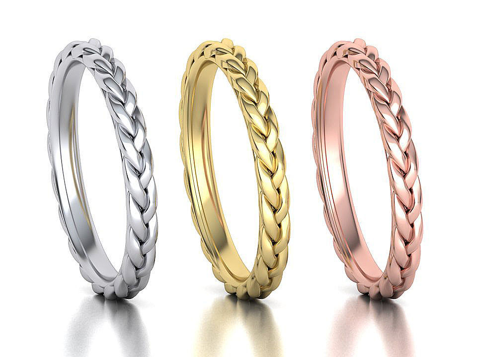 Braided Stackble Ring printable 3dmodel 3D model 3D printable | CGTrader