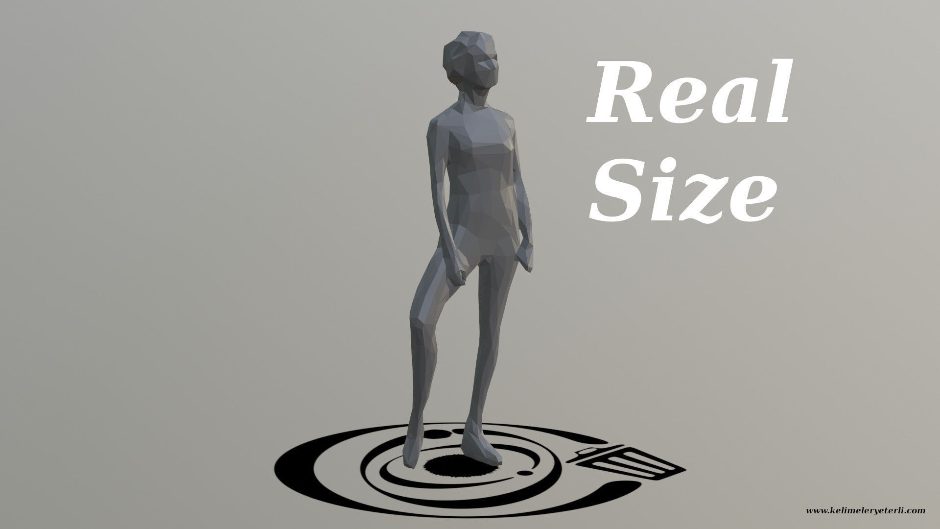 Human 087 LP R Low-poly 3D model_3