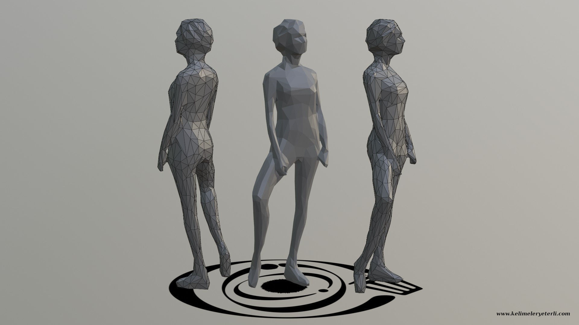 Human 087 LP R Low-poly 3D model_1