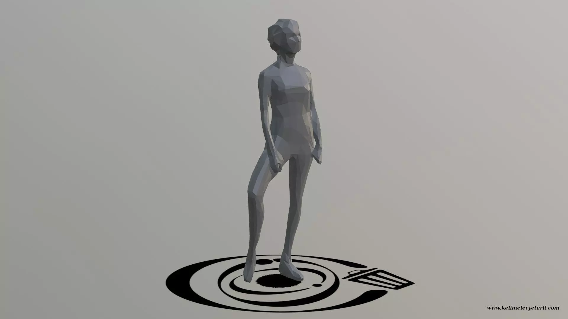 Human 087 LP R Low-poly 3D model_0
