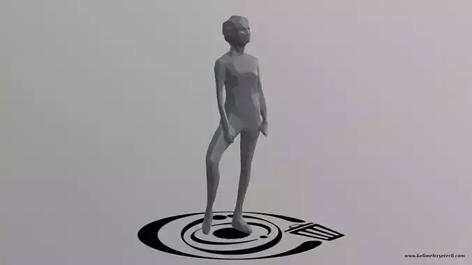 Human 087 LP R Low-poly 3D model