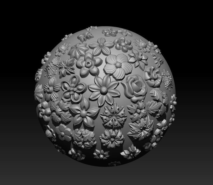 150 Ornament Brushes 4K Alphas and 3D Models- VOL 01 3D model_3