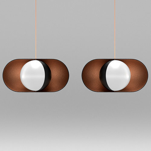 Moonlight Pendant Lamp Horizontal 3D model