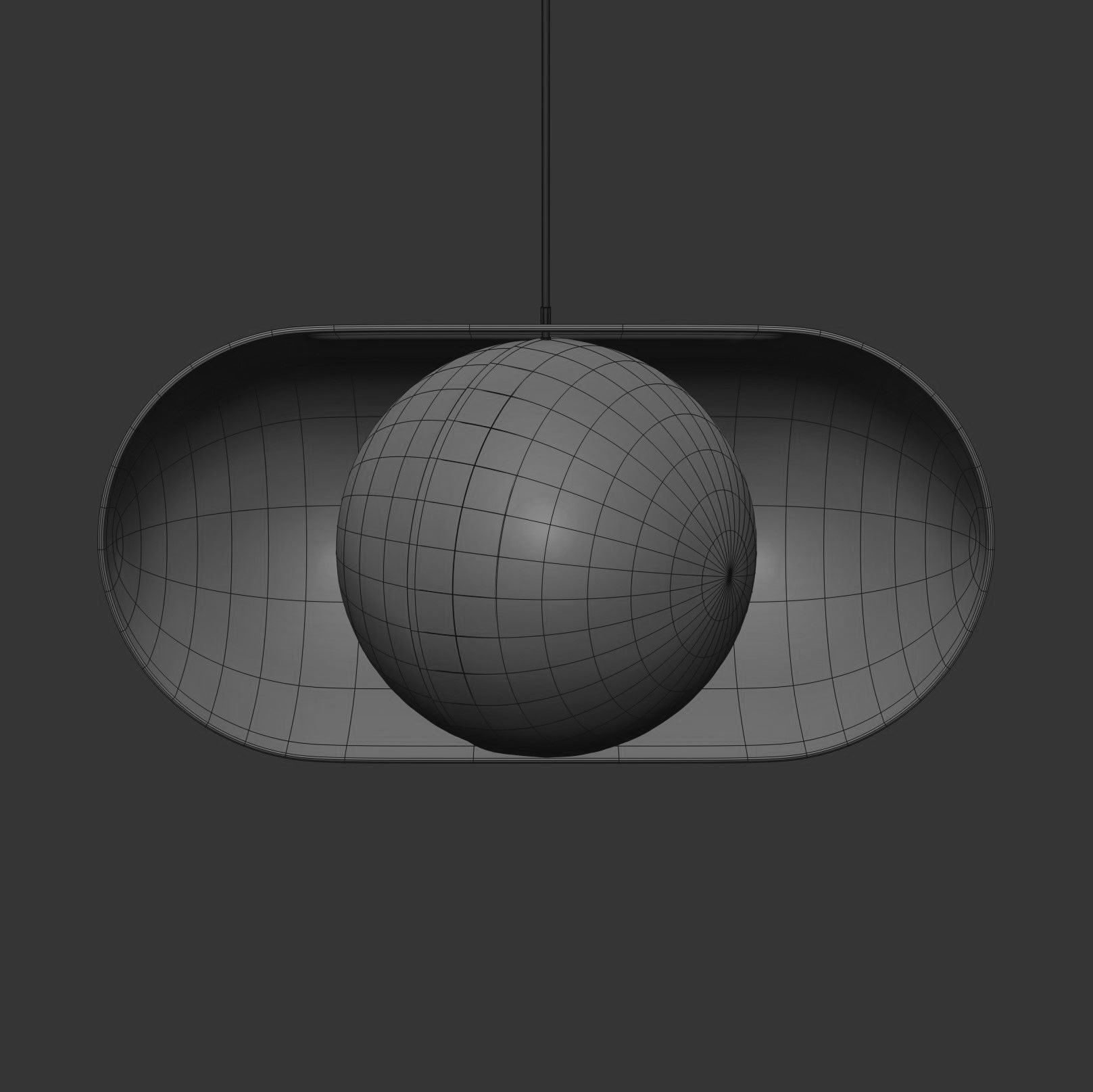 Moonlight Pendant Lamp Horizontal 3D model_3