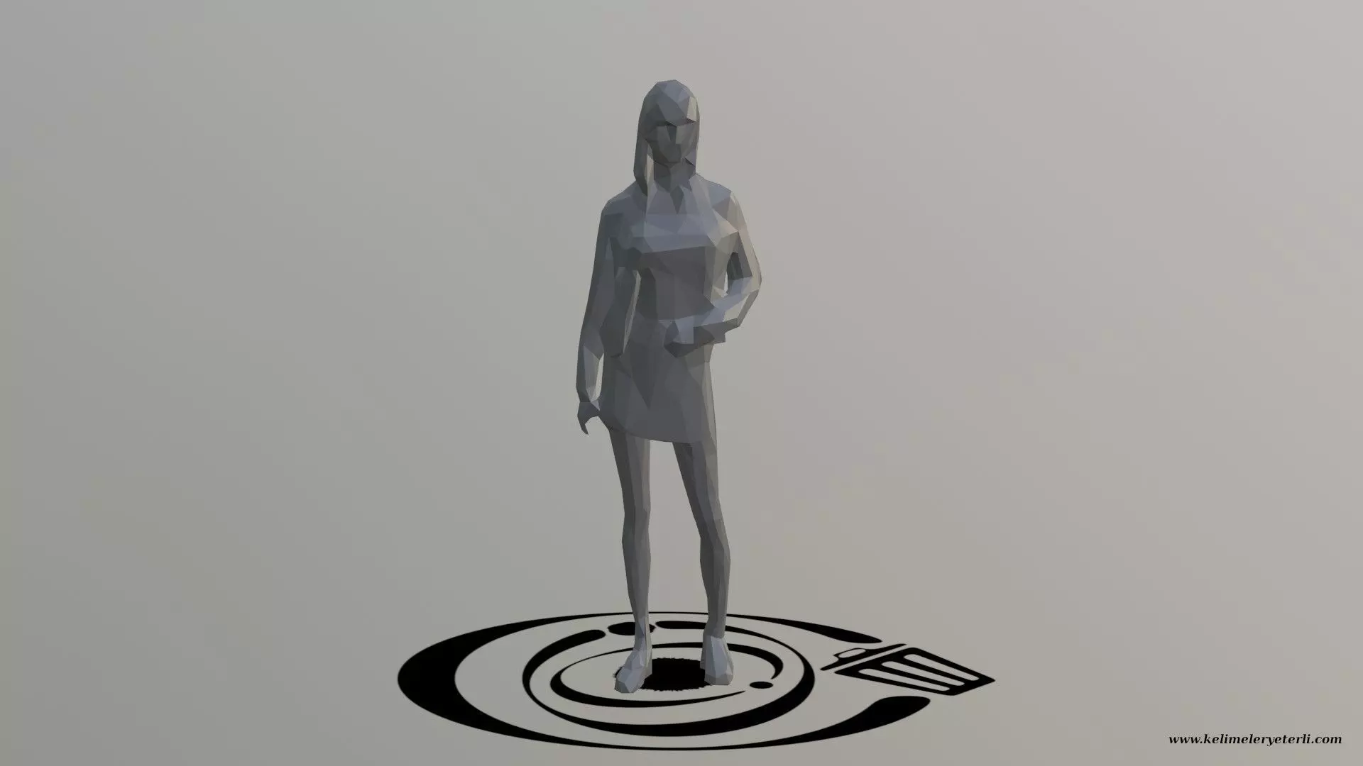 Human 088 LP R Low-poly 3D model_0