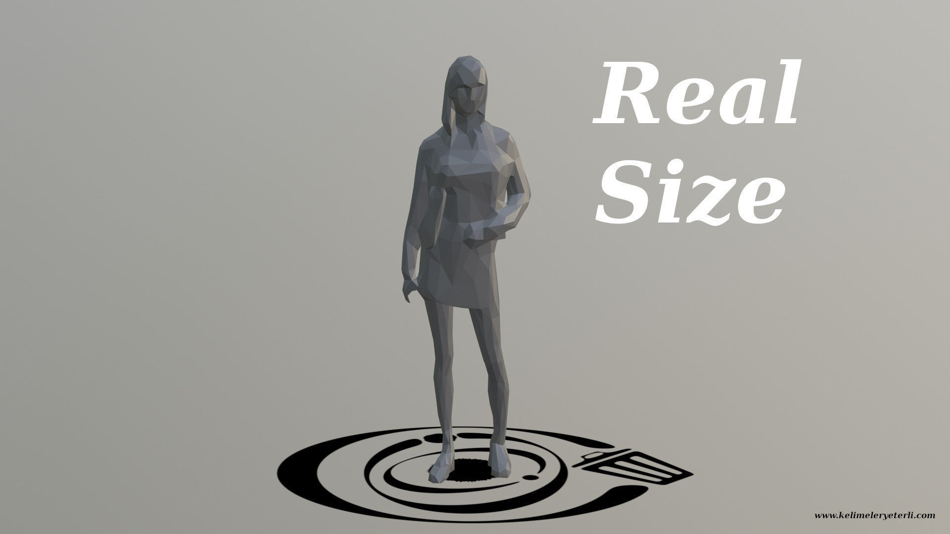 Human 088 LP R Low-poly 3D model_3