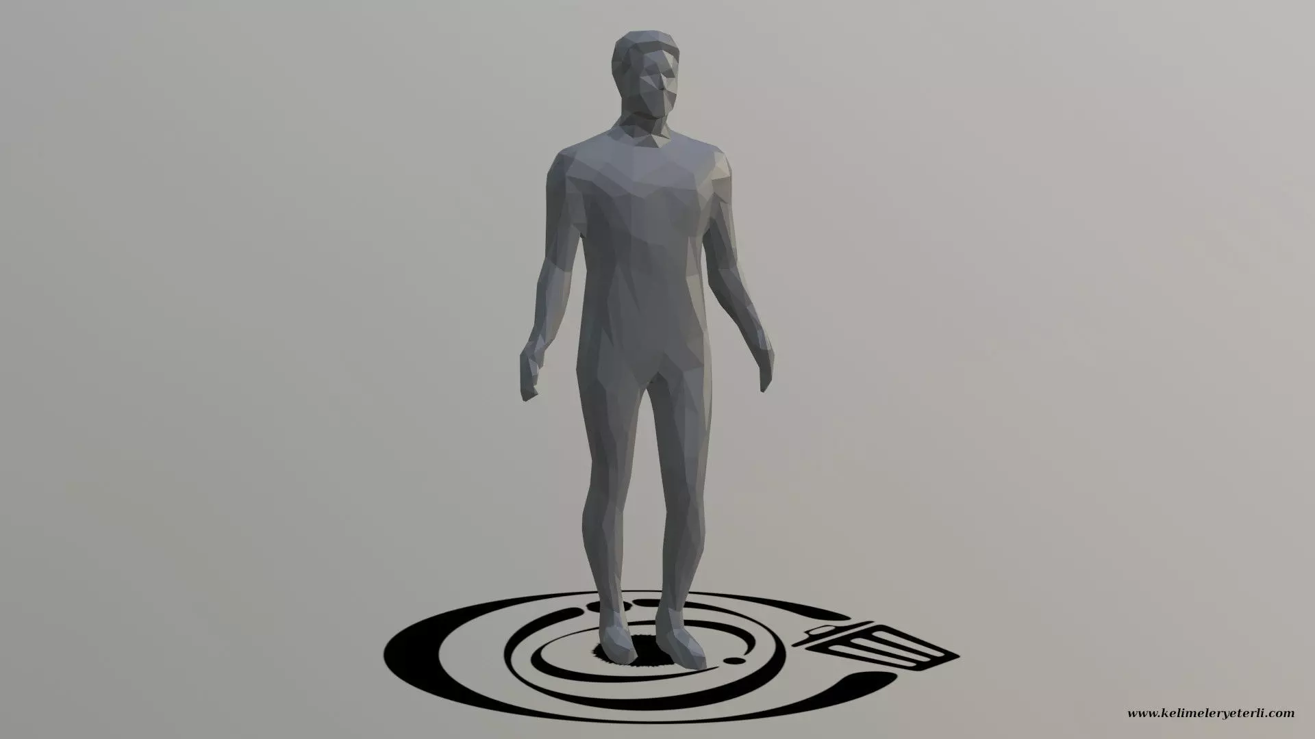Human 089 LP R Low-poly 3D model_0