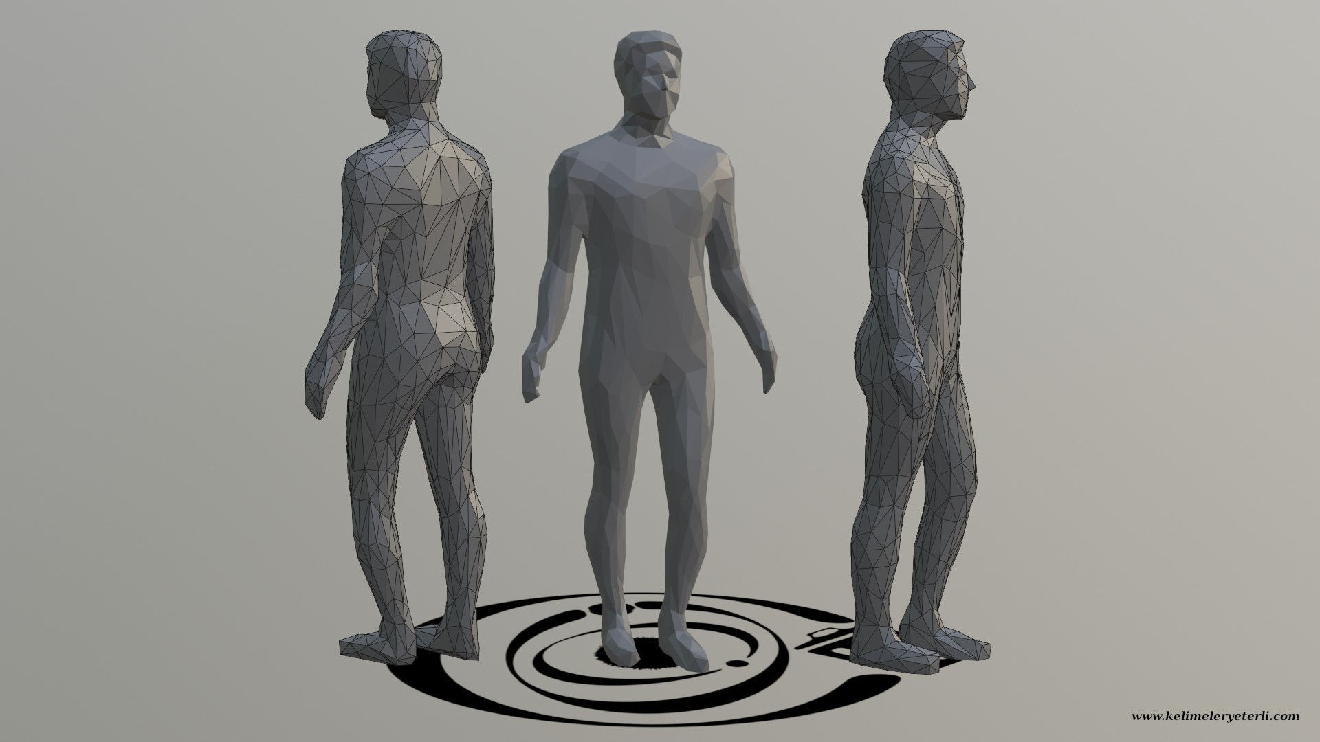 Human 089 LP R Low-poly 3D model_1