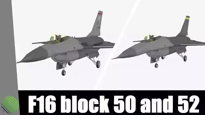 f16 block 50 and 52 low poly stylised