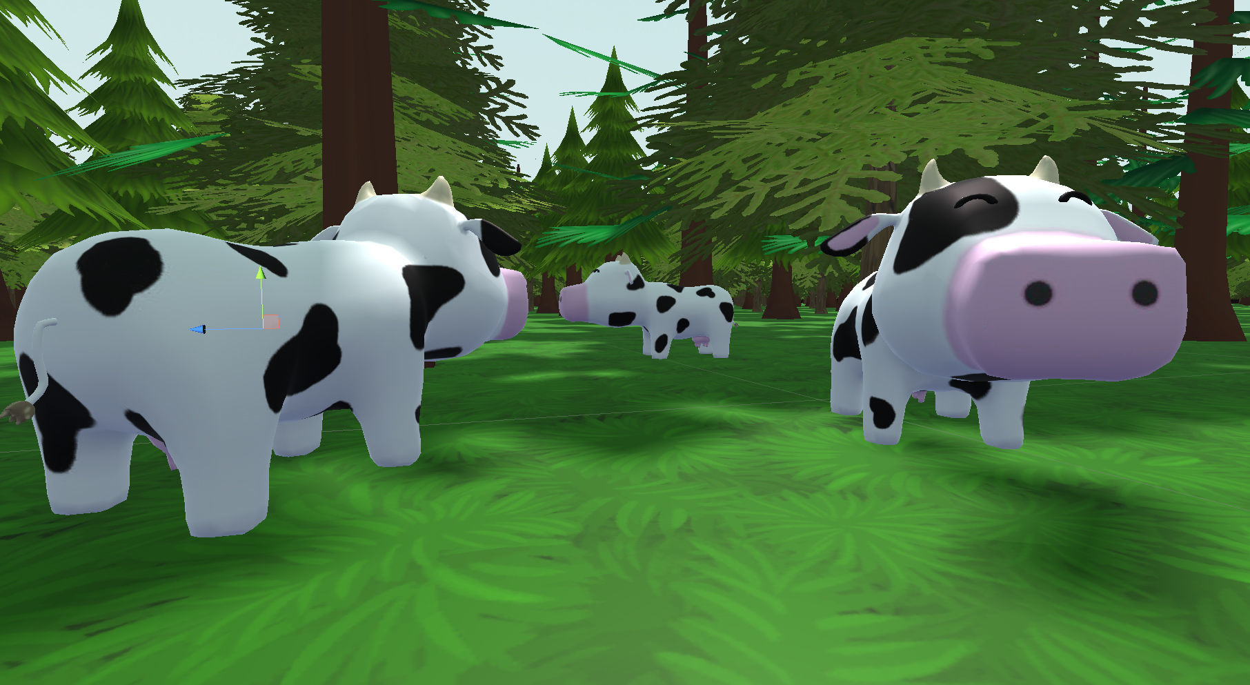 Cow - cartoon style Low-poly 3D model_6