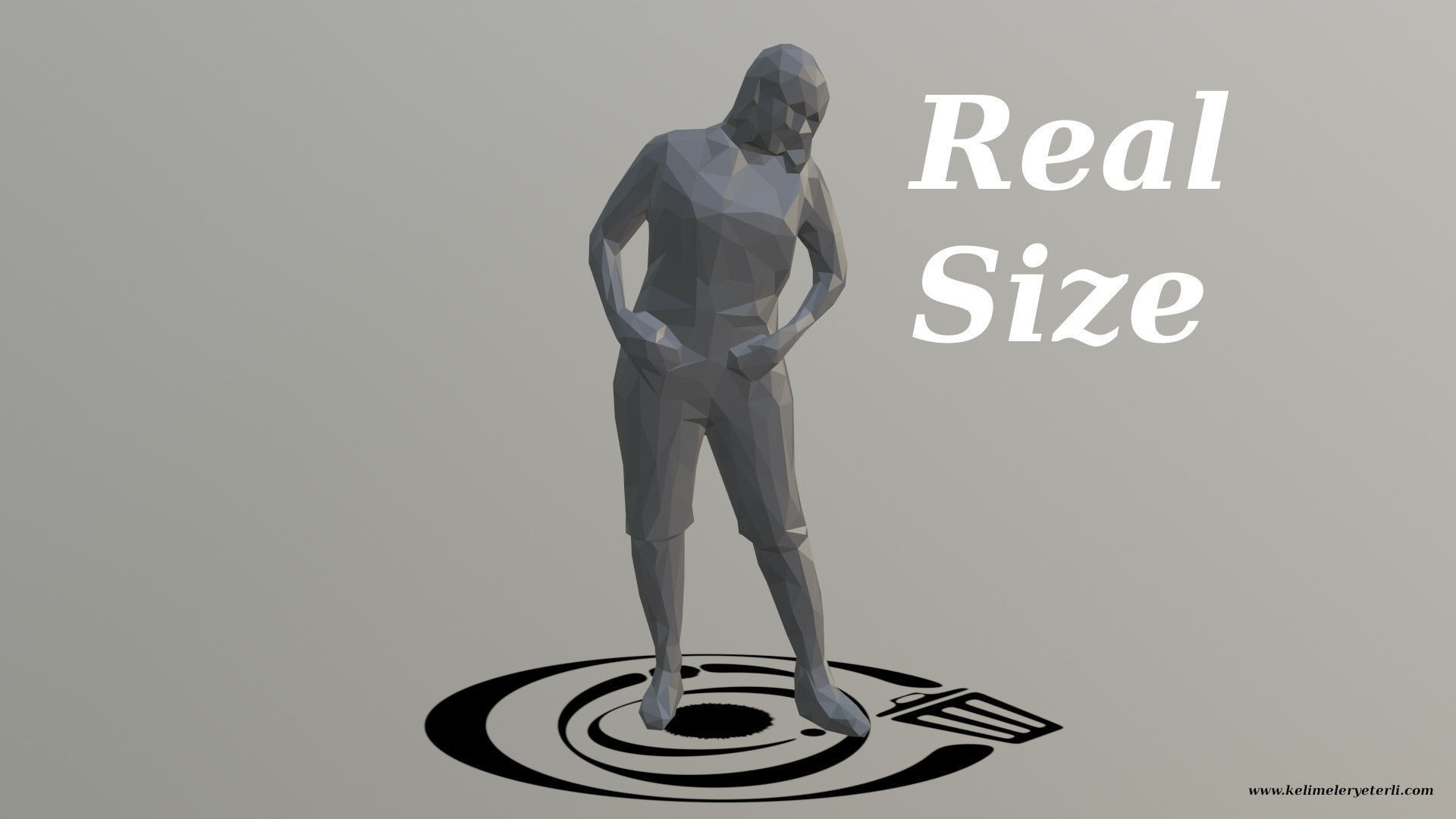 Human 090 LP R Low-poly 3D model_3