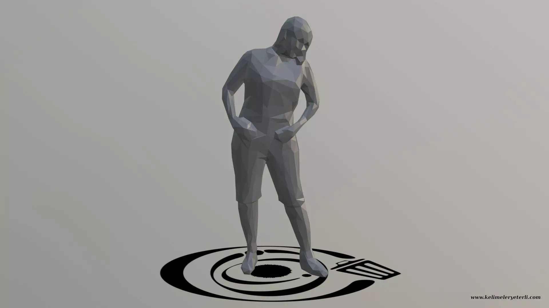 Human 090 LP R Low-poly 3D model_0