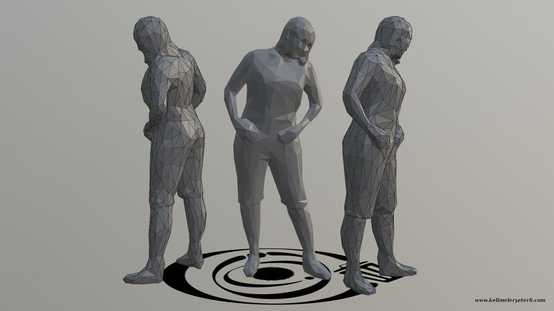 Human 090 LP R Low-poly 3D model_1
