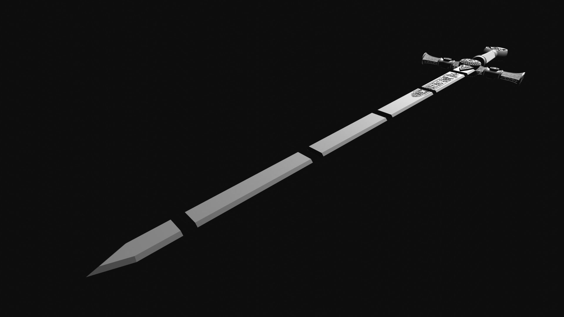Masonic Ceremonial Sword - Ready 3D Printing - 3D print model_25