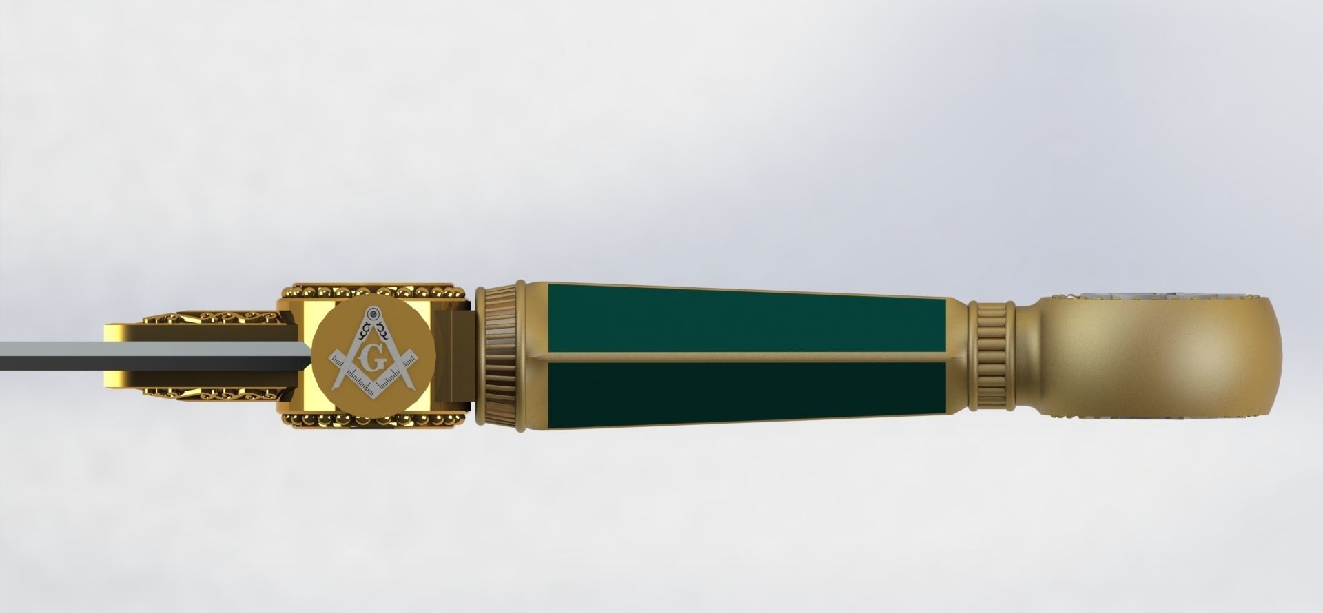 Masonic Ceremonial Sword - Ready 3D Printing - 3D print model_19