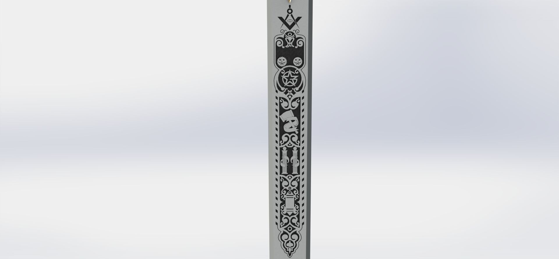 Masonic Ceremonial Sword - Ready 3D Printing - 3D print model_12