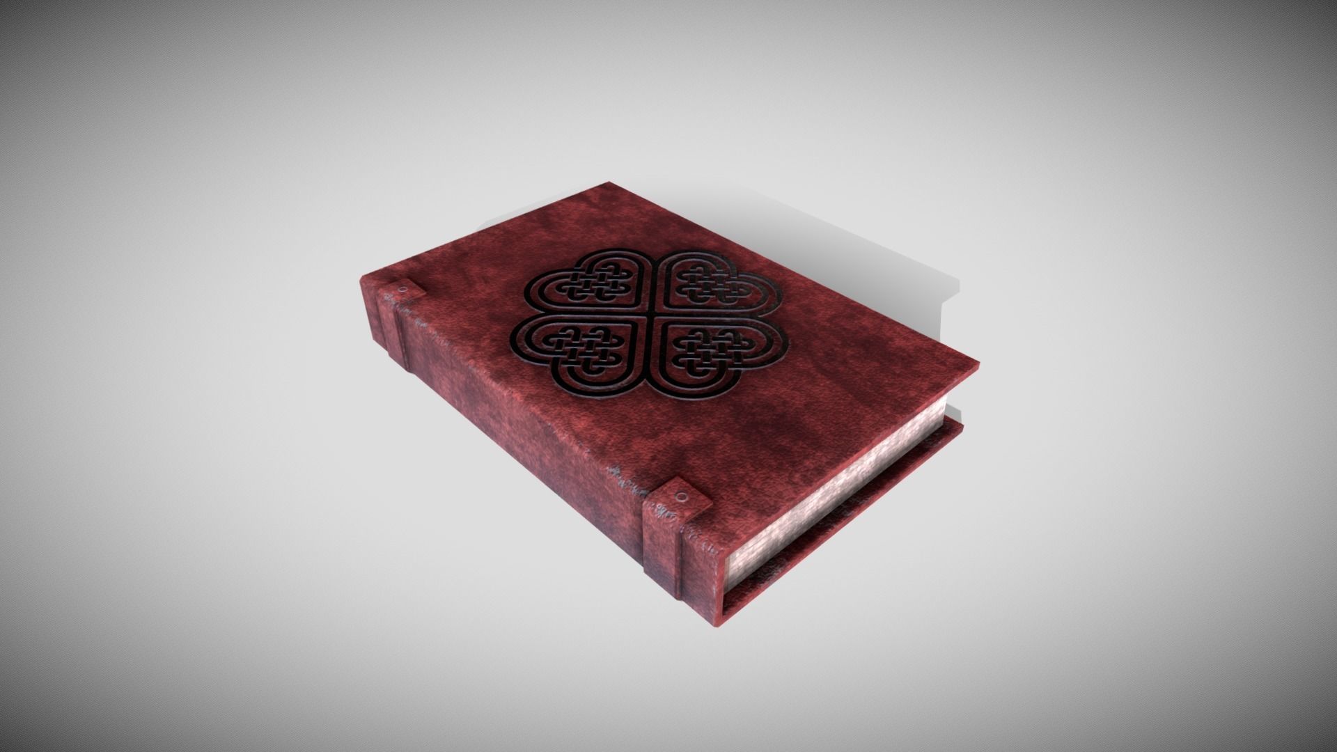 Celtic Medieval Book Low-poly 3D model_1