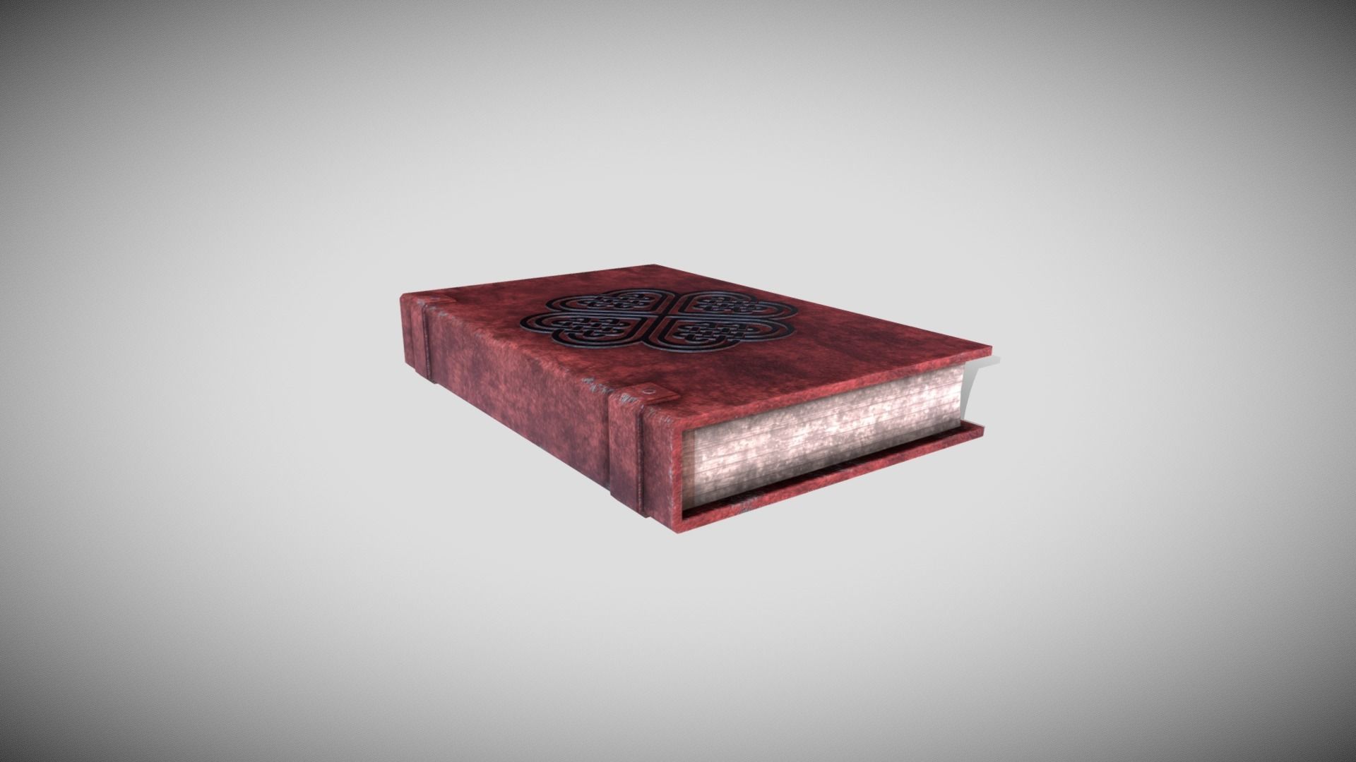 Celtic Medieval Book Low-poly 3D model_2
