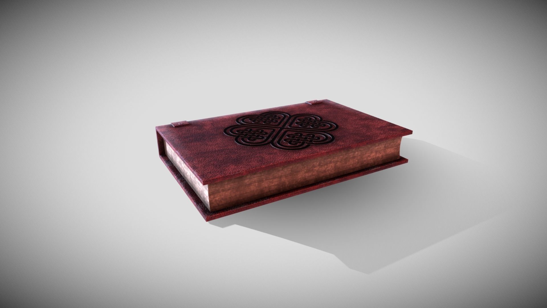 Celtic Medieval Book Low-poly 3D model_3
