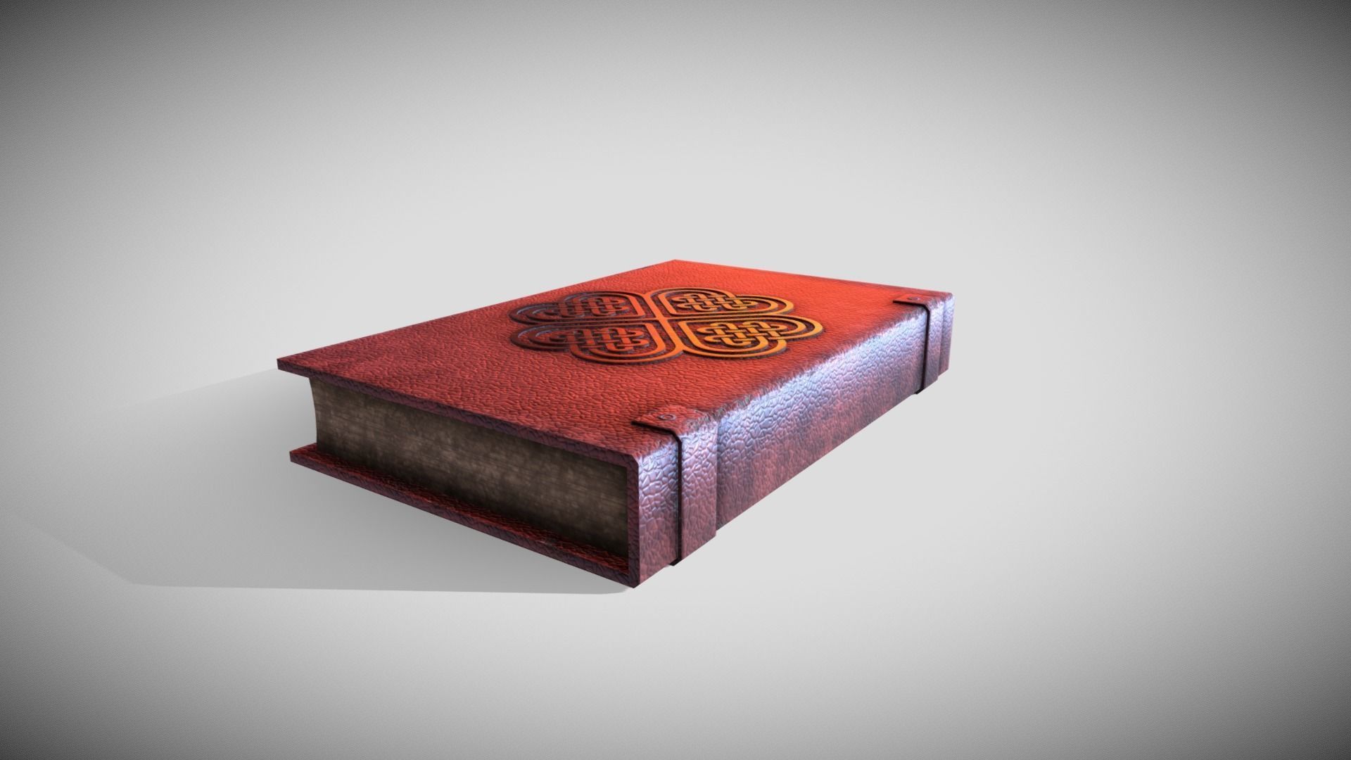 Celtic Medieval Book Low-poly 3D model_6