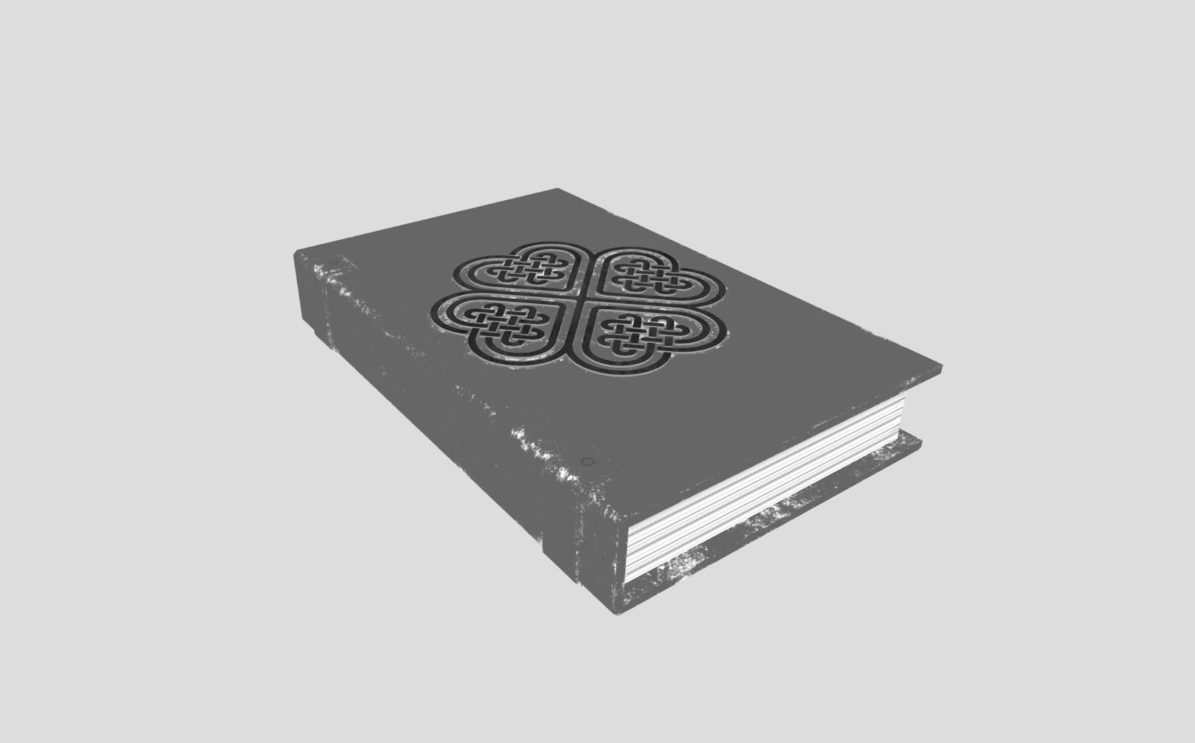 Celtic Medieval Book Low-poly 3D model_12