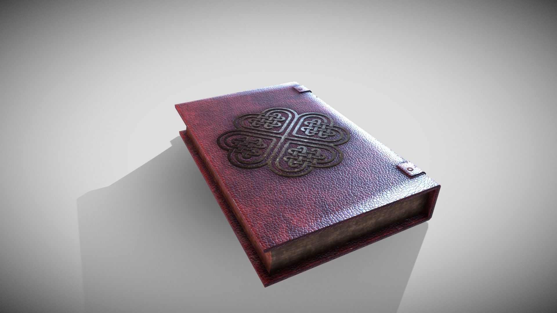 Celtic Medieval Book Low-poly 3D model_5
