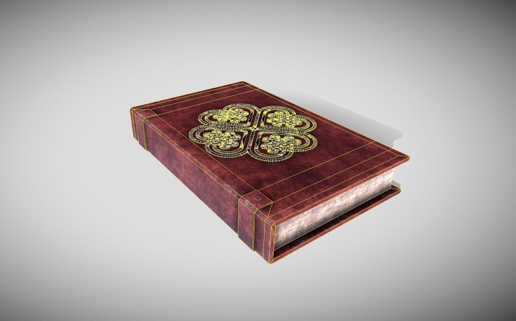Celtic Medieval Book Low-poly 3D model_13