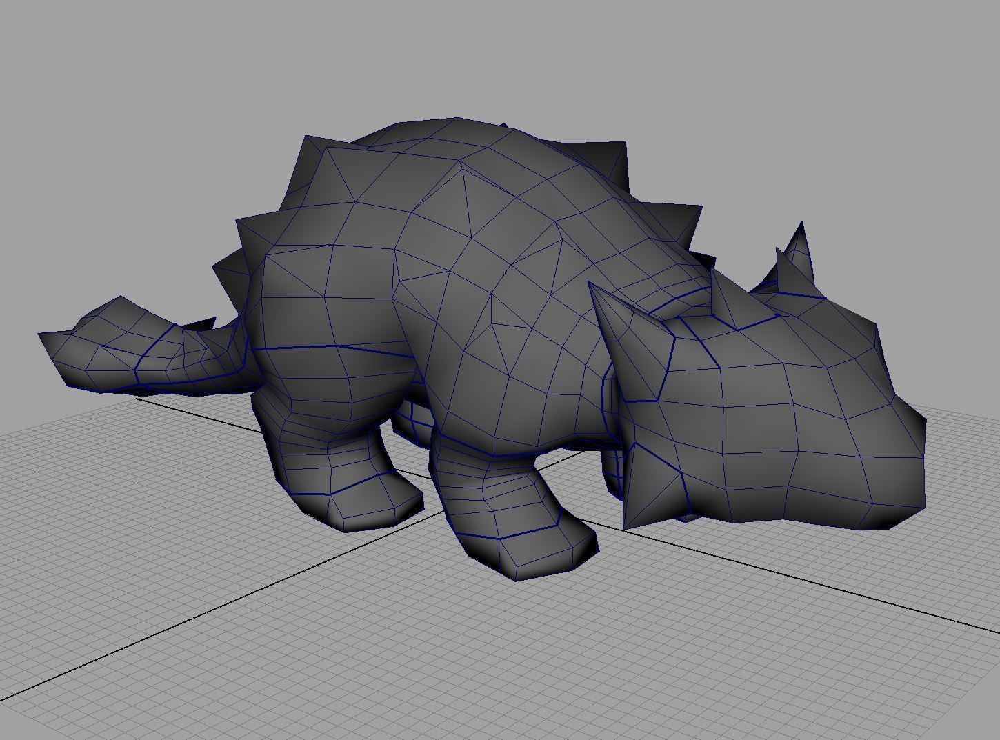 Low Poly - Ankylosaurus Rig Free low-poly 3D model_4