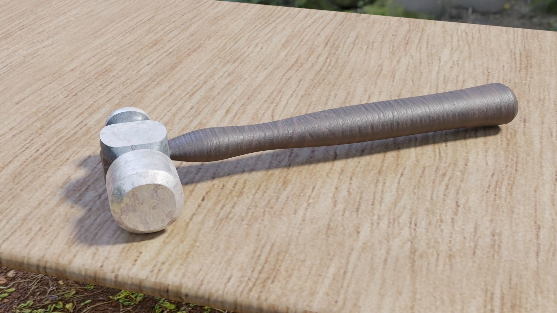 Hammer and axe 3D model_4