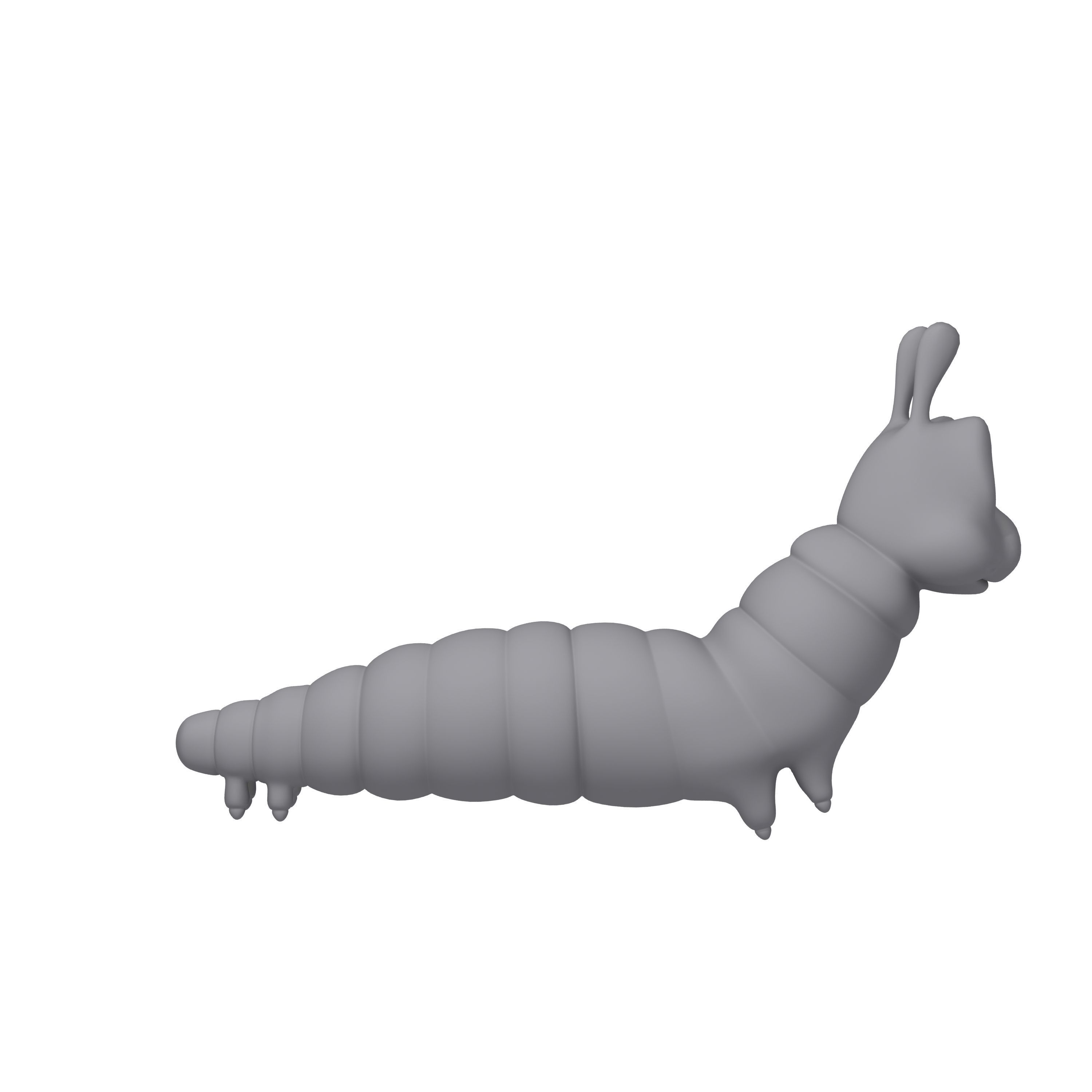 Caterpillar Cartoon 3D model_10