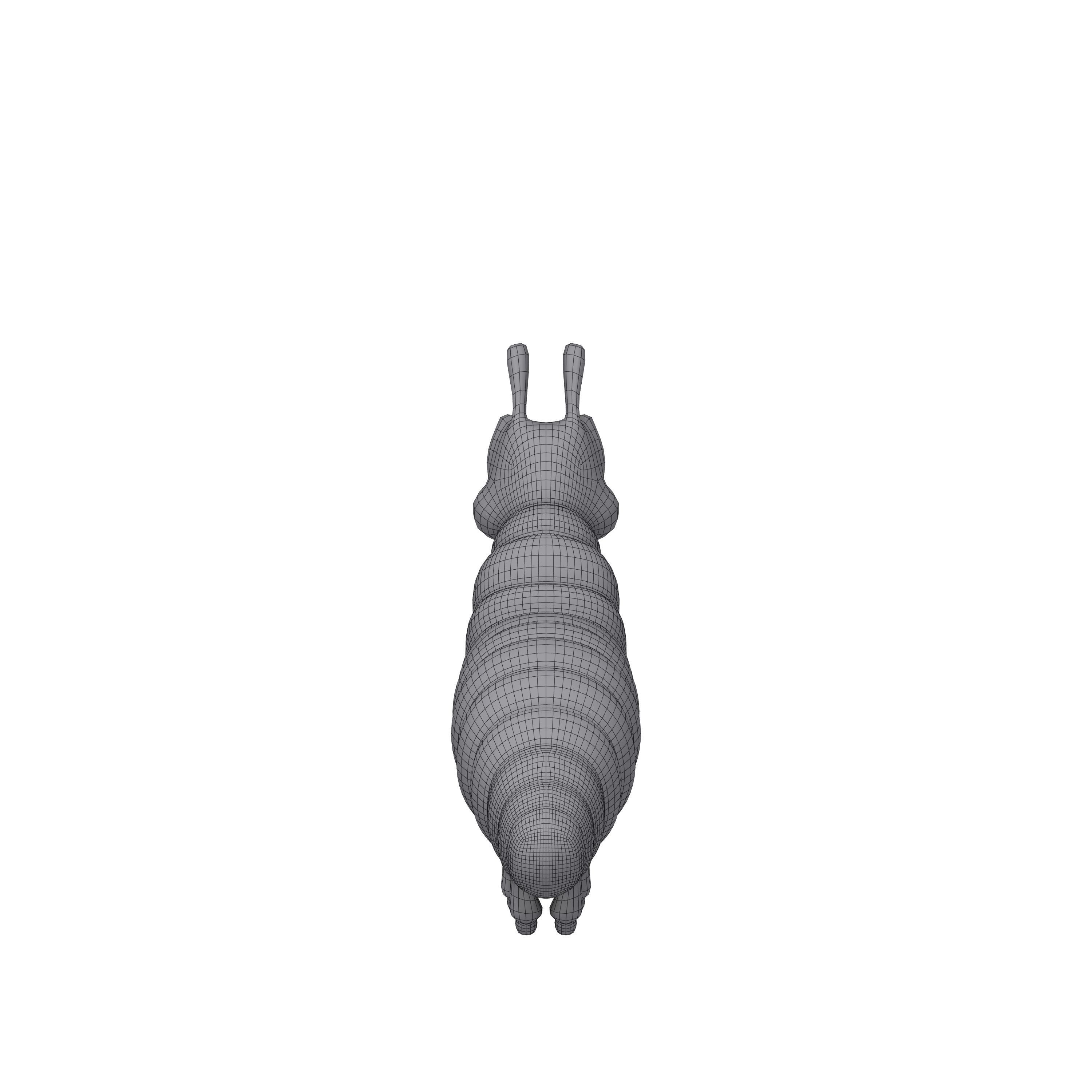 Caterpillar Cartoon 3D model_7