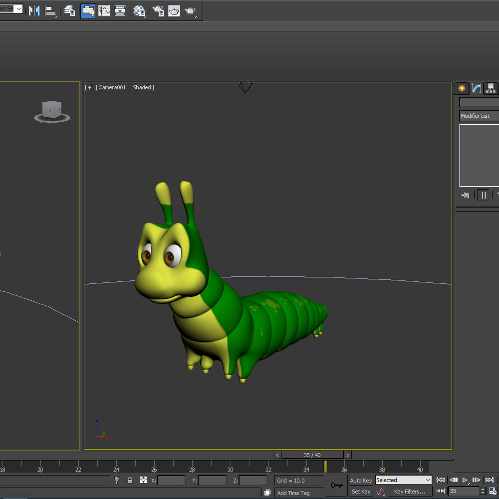 Caterpillar Cartoon 3D model_16