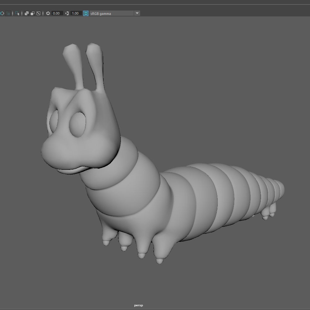 Caterpillar Cartoon 3D model_19