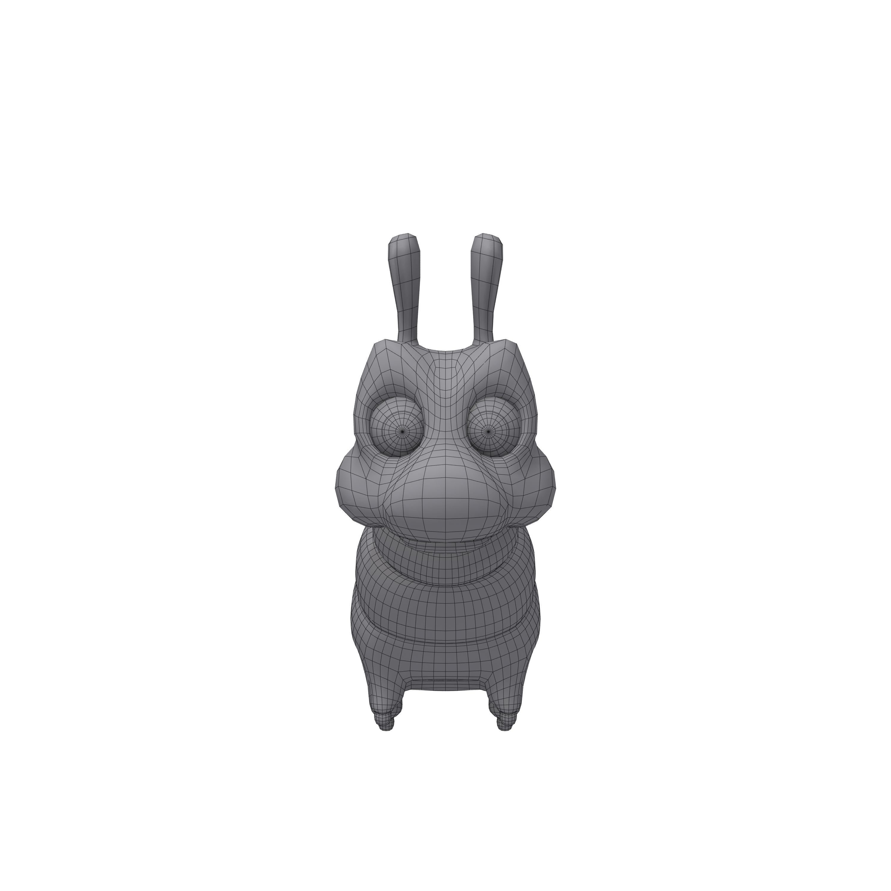 Caterpillar Cartoon 3D model_5