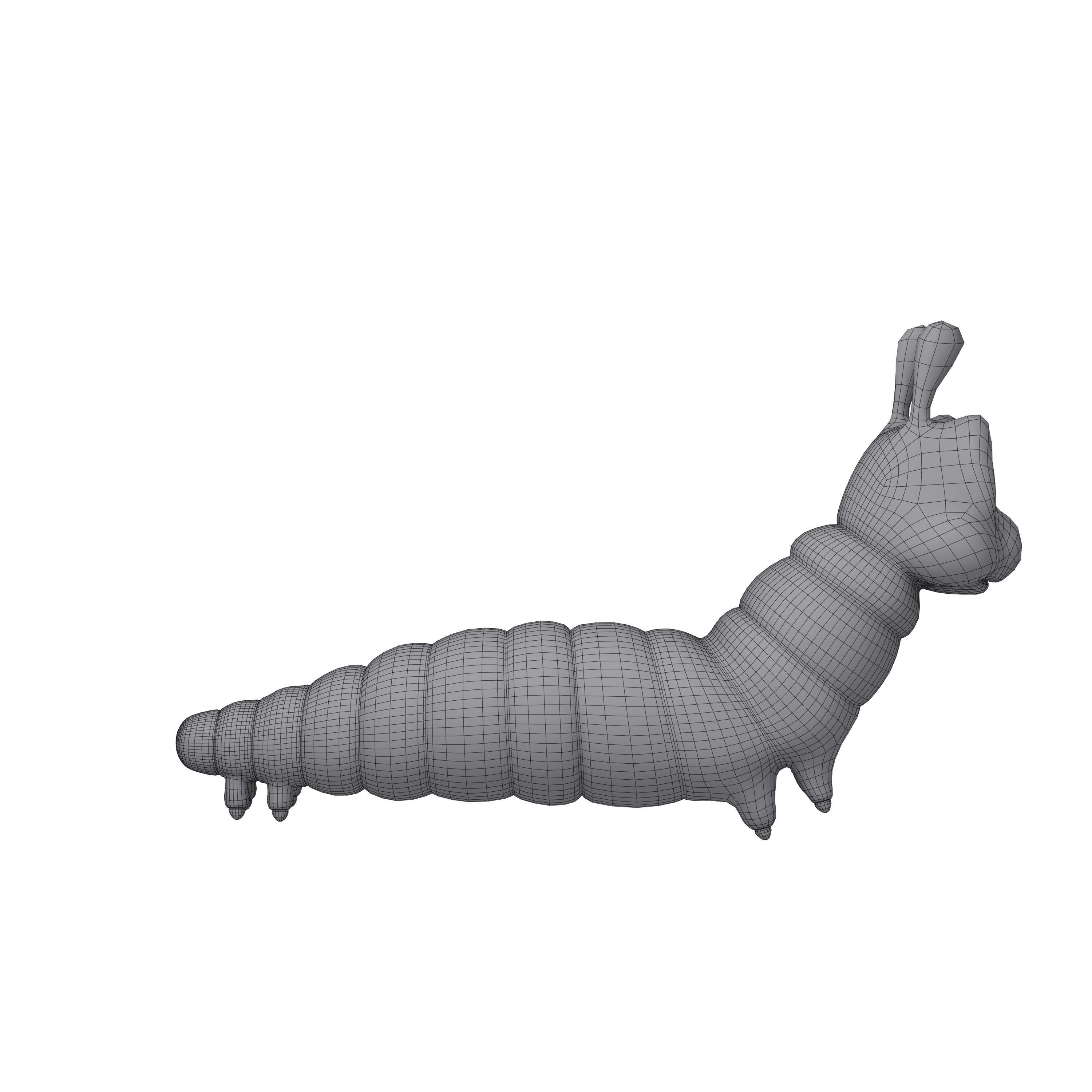 Caterpillar Cartoon 3D model_6