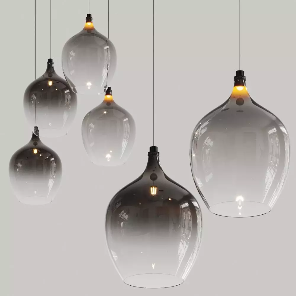 Natuzzi Dami Pendant Lamps 3D model_0