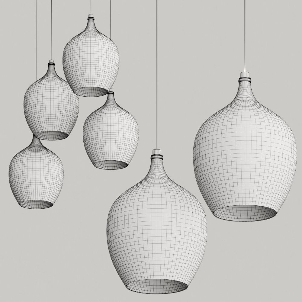 Natuzzi Dami Pendant Lamps 3D model_1