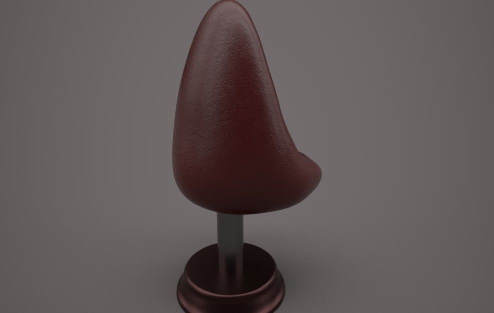 Modern Seat  Low-poly 3D model_2